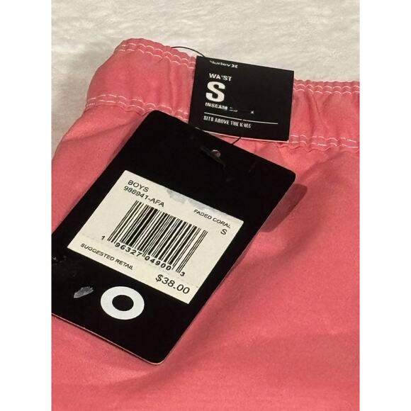 Hurley Boy’s Small Quick-Dry Swim Trunks with 2-Way Stretch Pink New With Tags - Picture 3 of 4